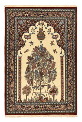 Alfombra Persa - Ghom - Royal - 200 x 136 cm - beige claro