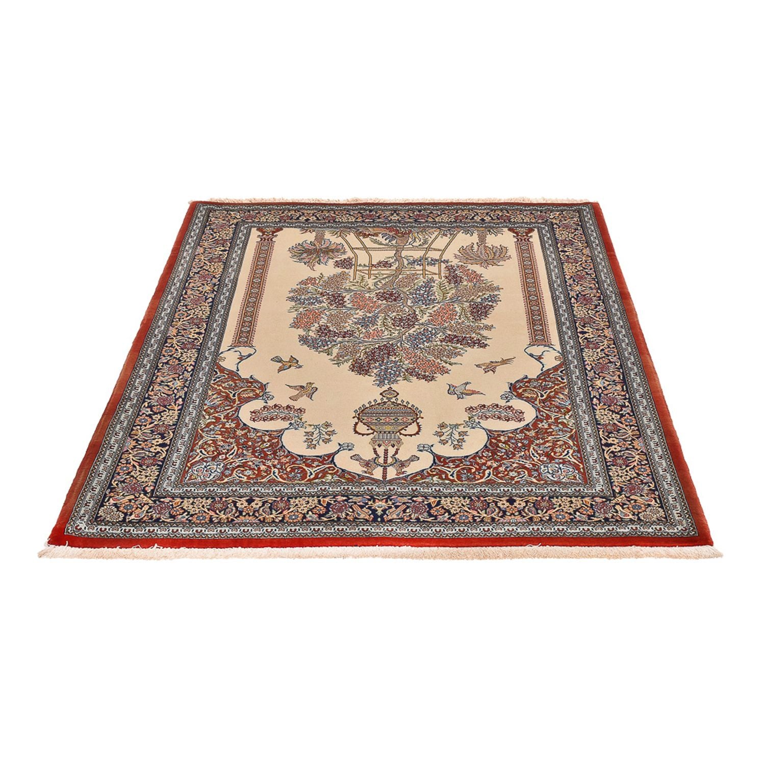 Alfombra Persa - Ghom - Royal - 200 x 136 cm - beige claro