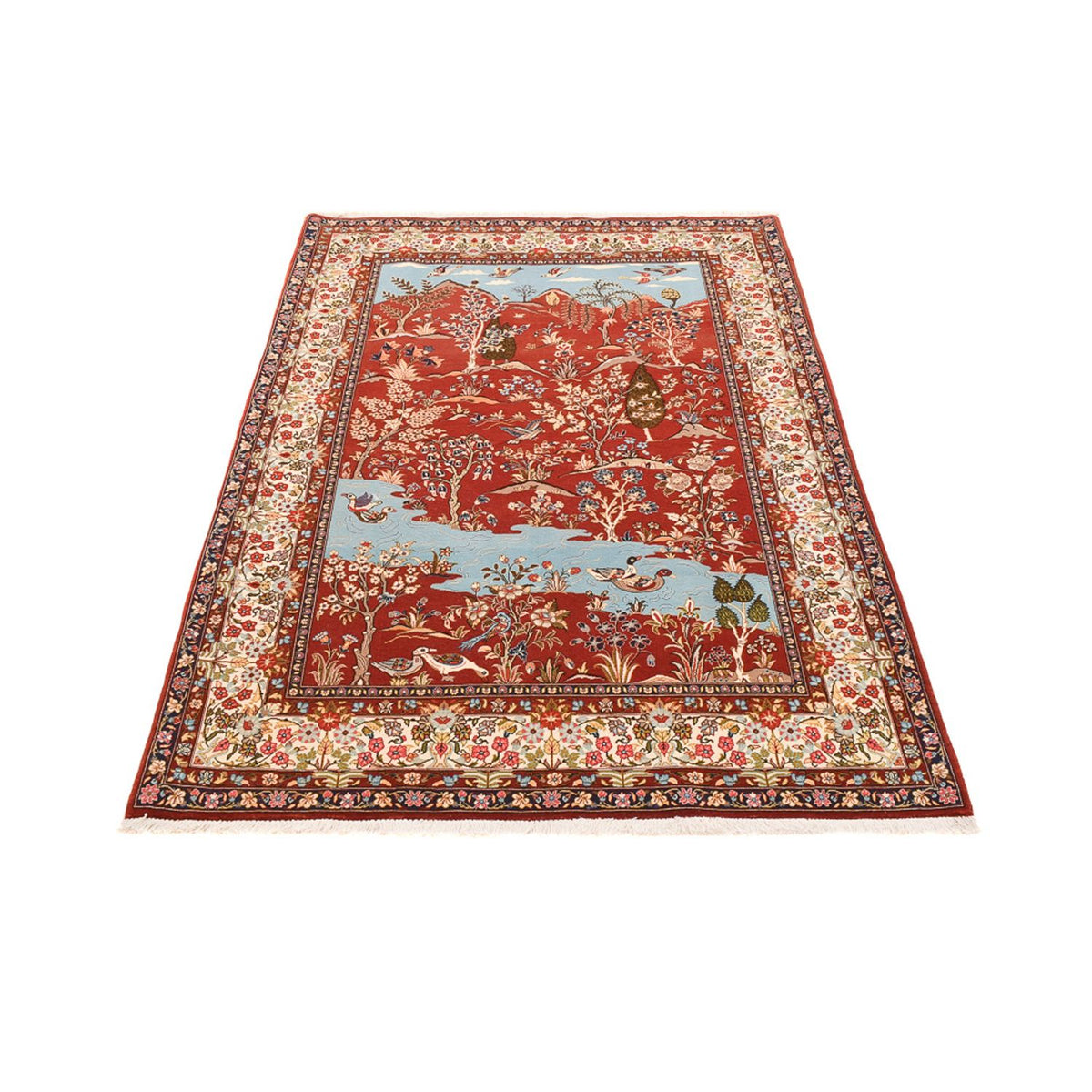 Alfombra persa - Ghom - 203 x 138 cm - multicolor