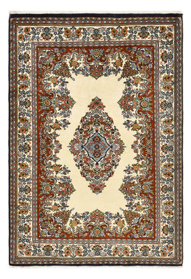 Alfombra Persa - Ghom - Royal - 188 x 130 cm - beige claro