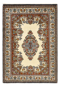 Alfombra Persa - Ghom - Royal - 188 x 130 cm - beige claro