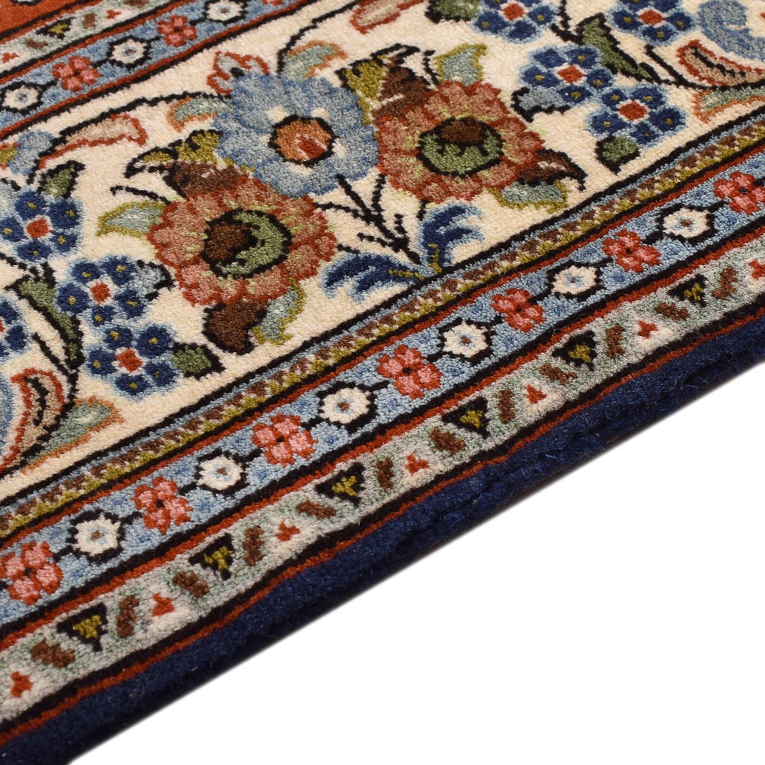 Alfombra Persa - Ghom - Royal - 188 x 130 cm - beige claro