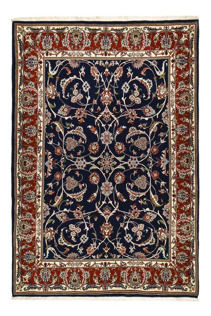Alfombra persa - Ghom - 212 x 146 cm - azul oscuro
