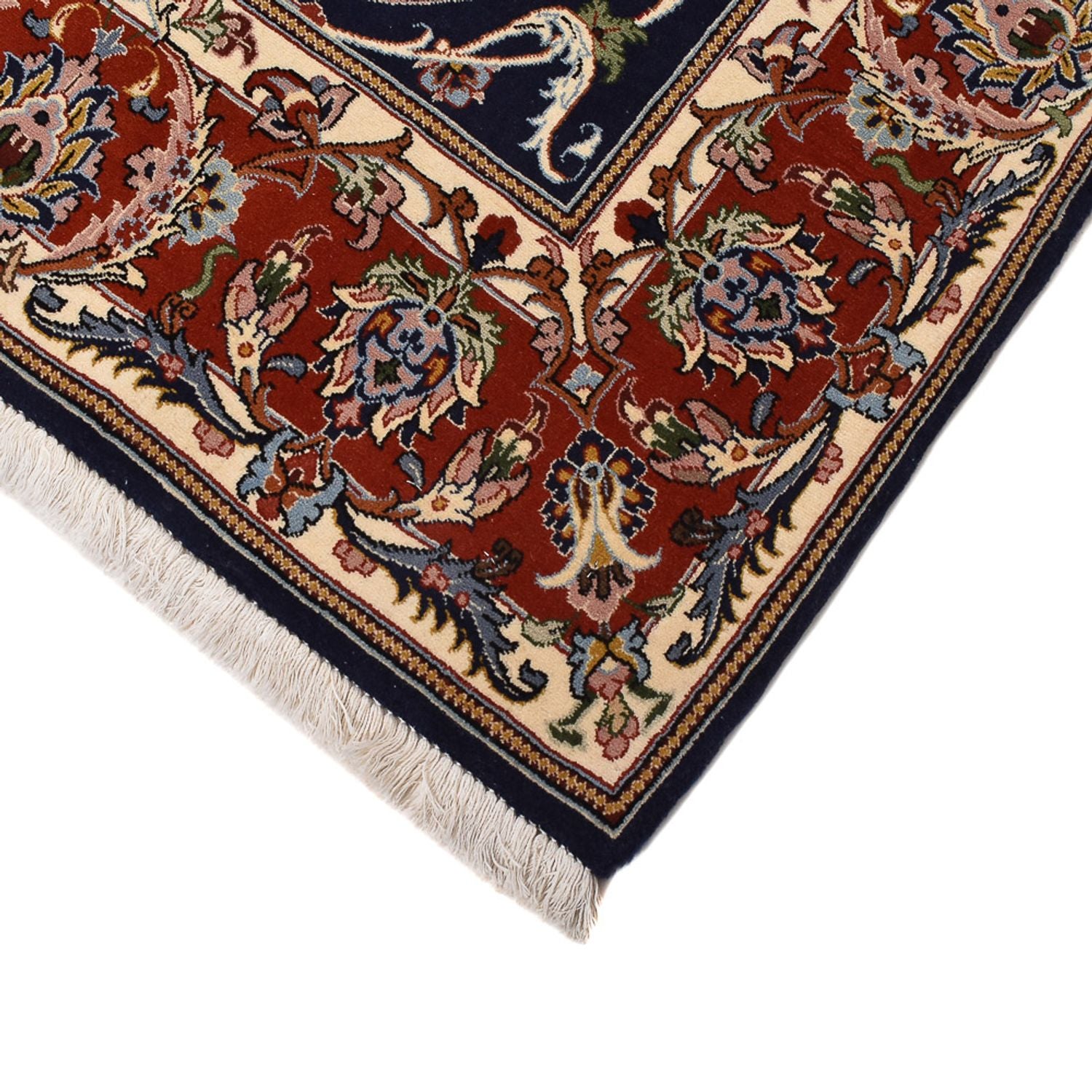 Alfombra persa - Ghom - 212 x 146 cm - azul oscuro