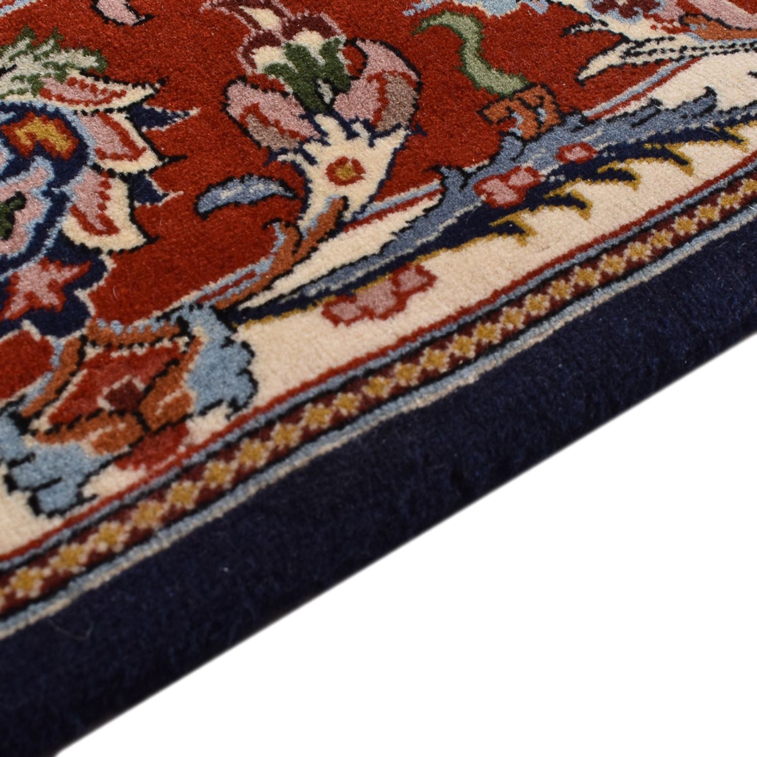 Alfombra persa - Ghom - 212 x 146 cm - azul oscuro