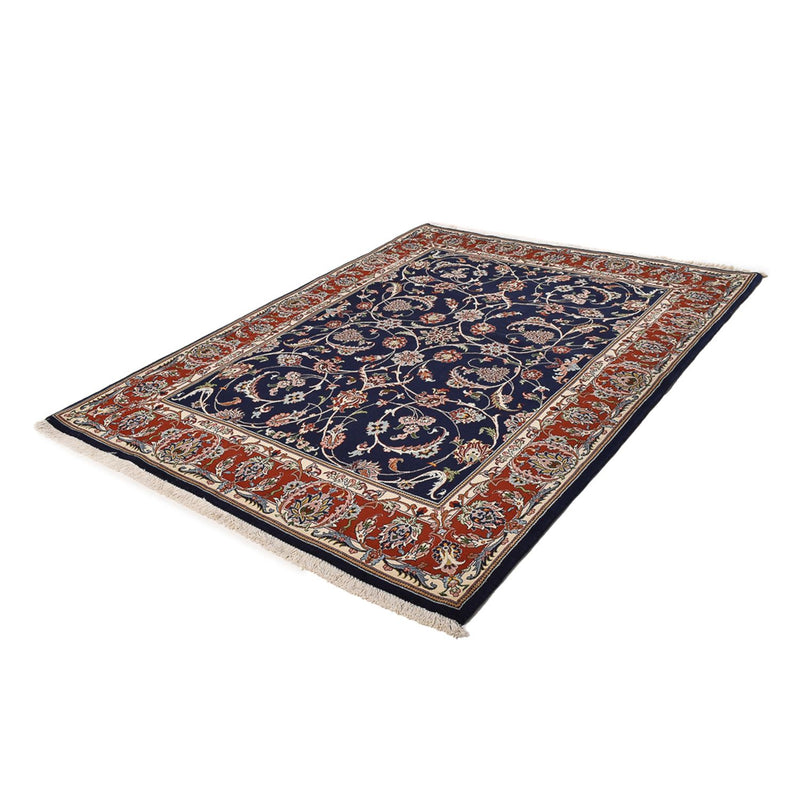 Alfombra persa - Ghom - 212 x 146 cm - azul oscuro
