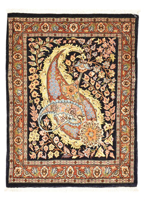 Alfombra persa - Ghom - 80 x 63 cm - multicolor
