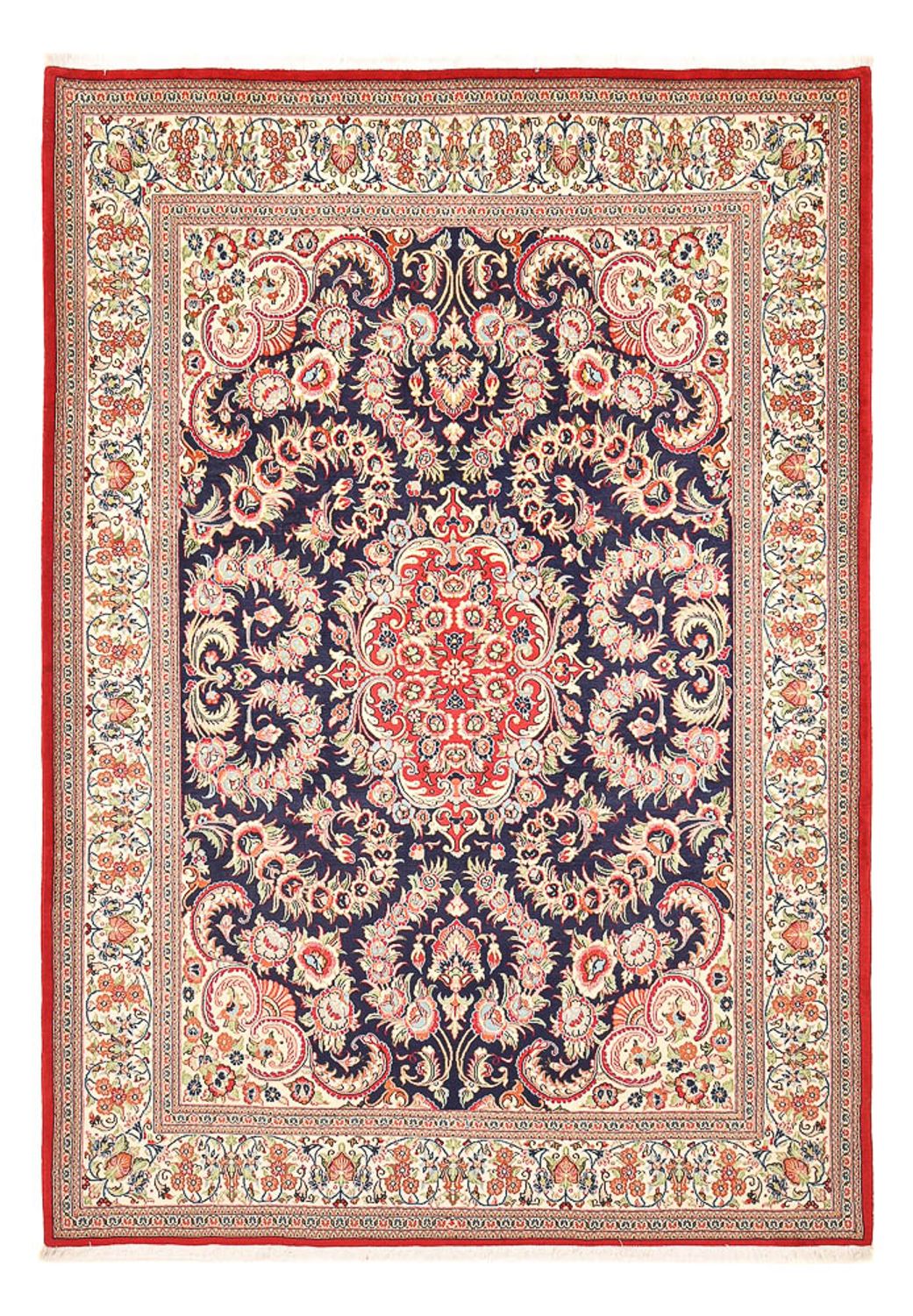 Alfombra persa - Ghom - 300 x 210 cm - azul oscuro