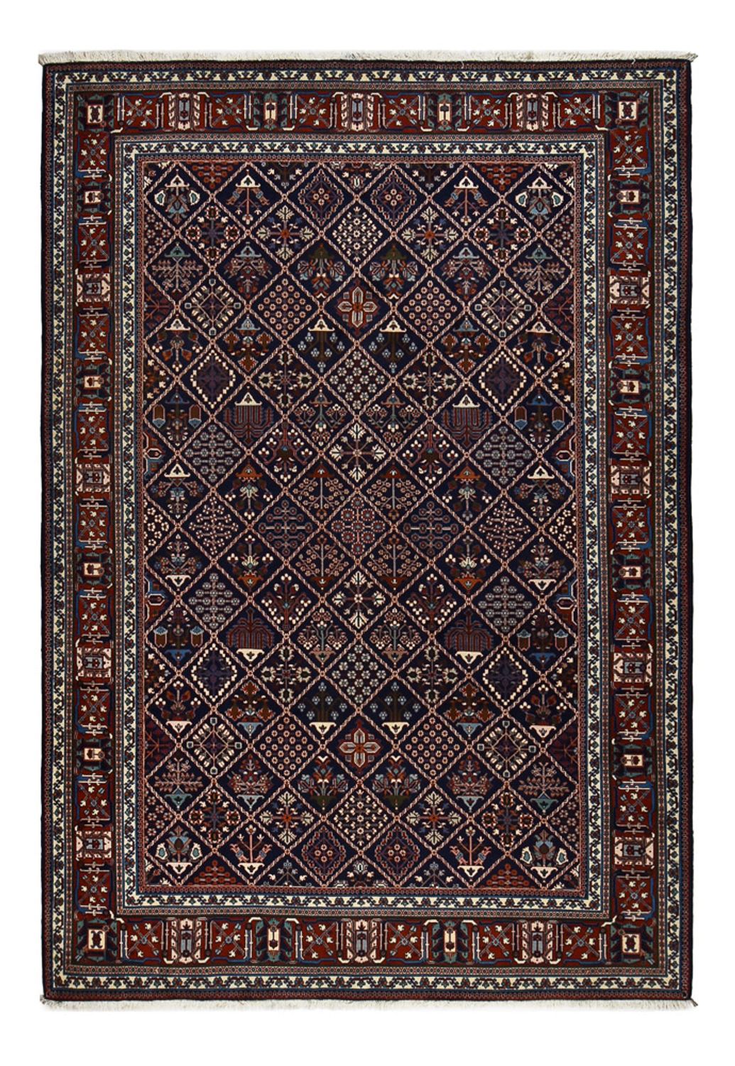 Alfombra persa - Nómada - 293 x 203 cm - rojo vino