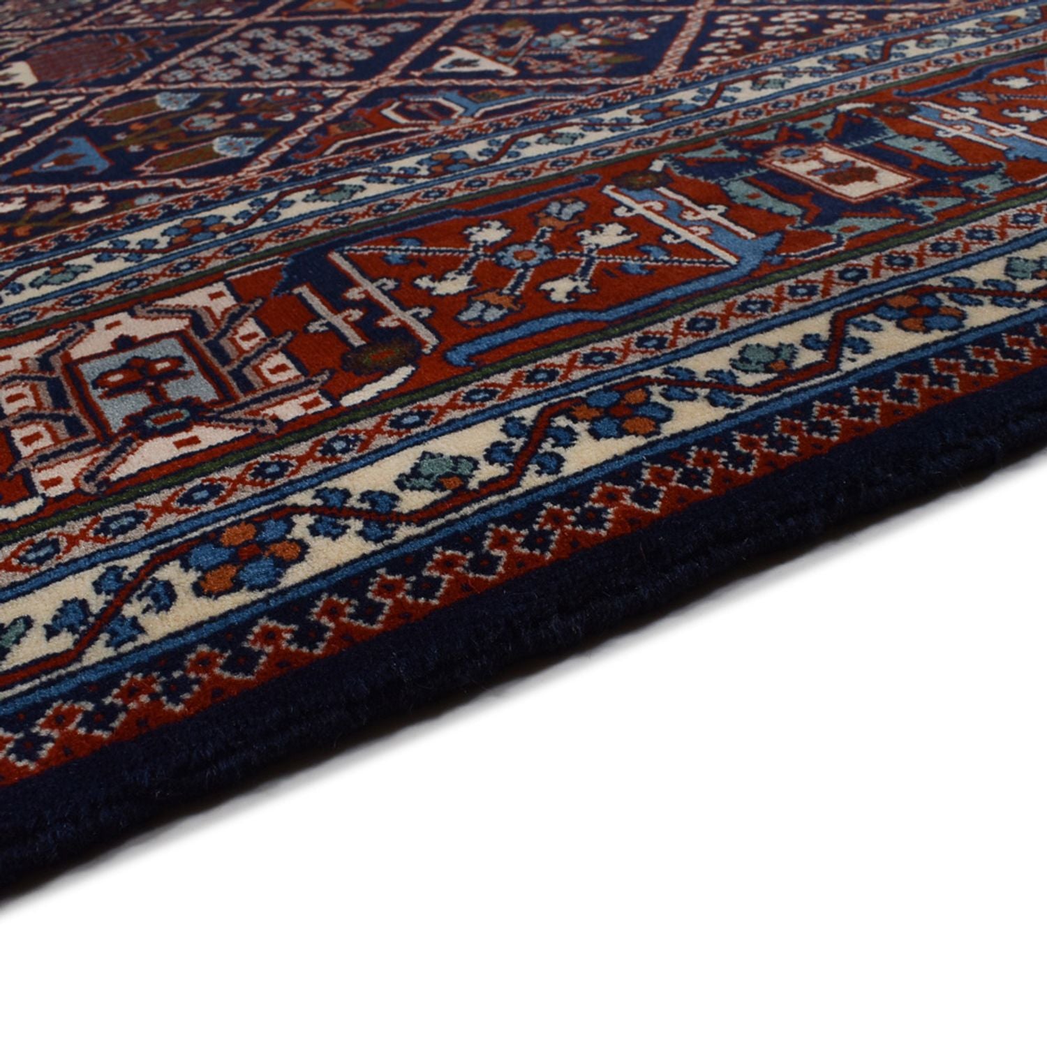 Alfombra persa - Nómada - 293 x 203 cm - rojo vino