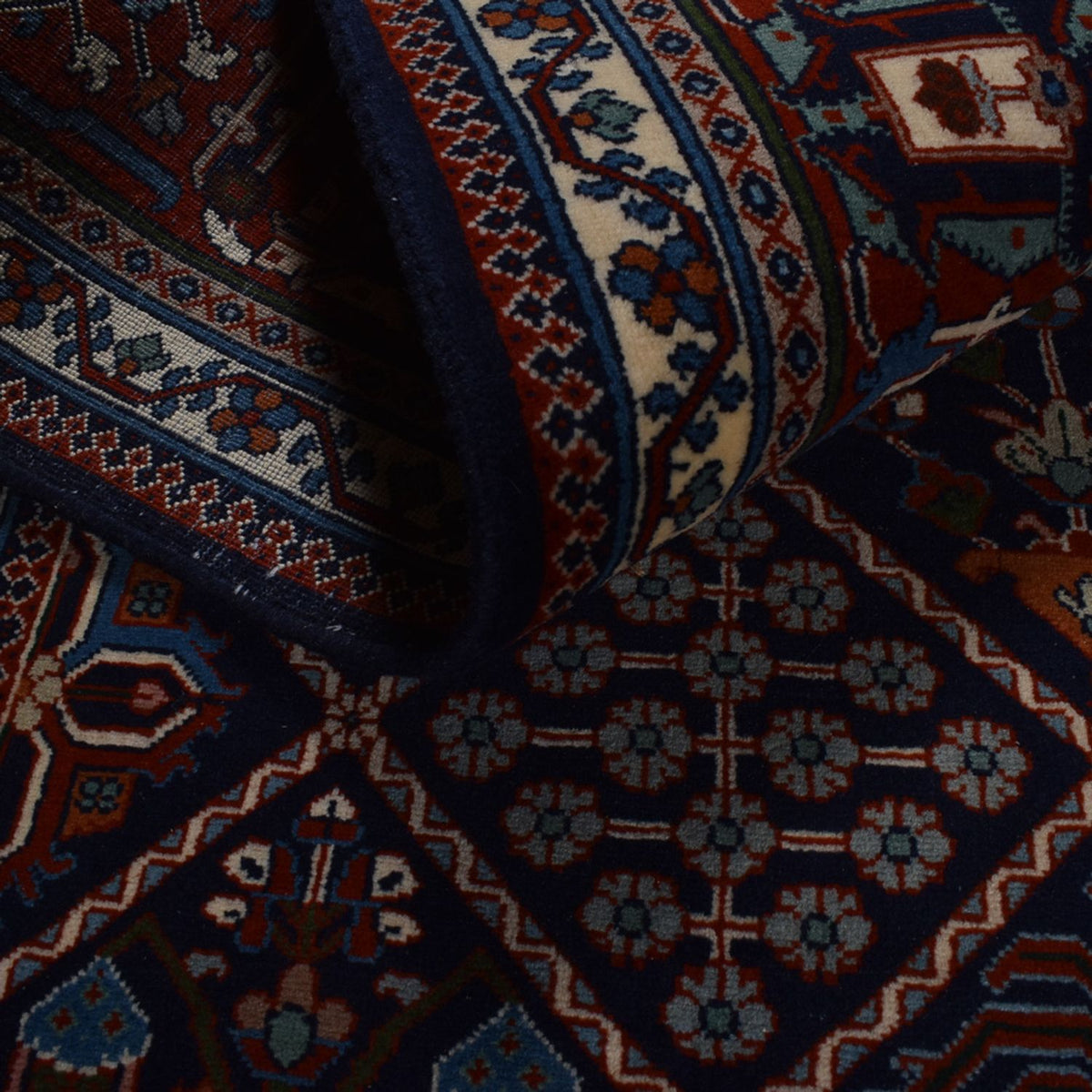 Alfombra persa - Nómada - 293 x 203 cm - rojo vino