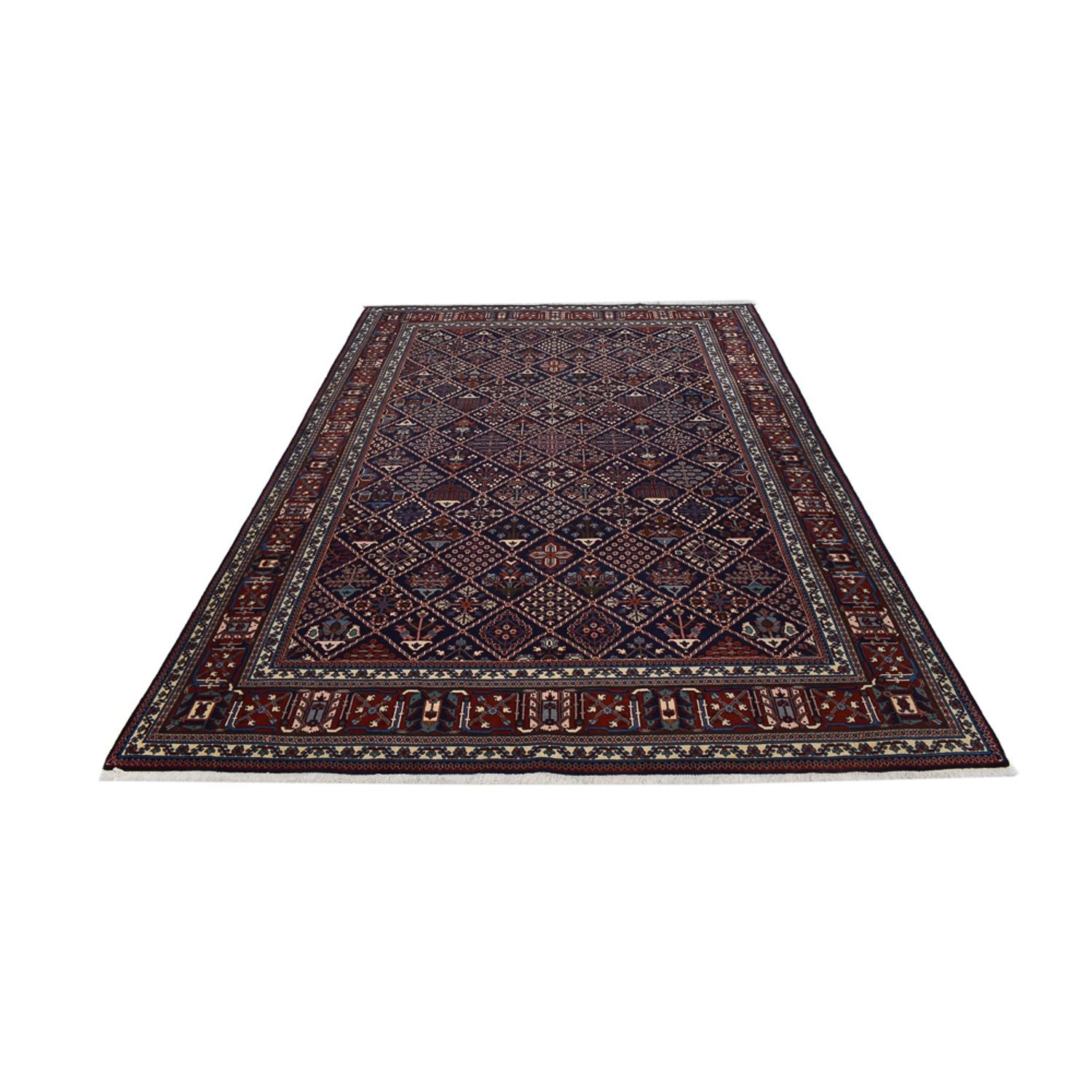 Alfombra persa - Nómada - 293 x 203 cm - rojo vino
