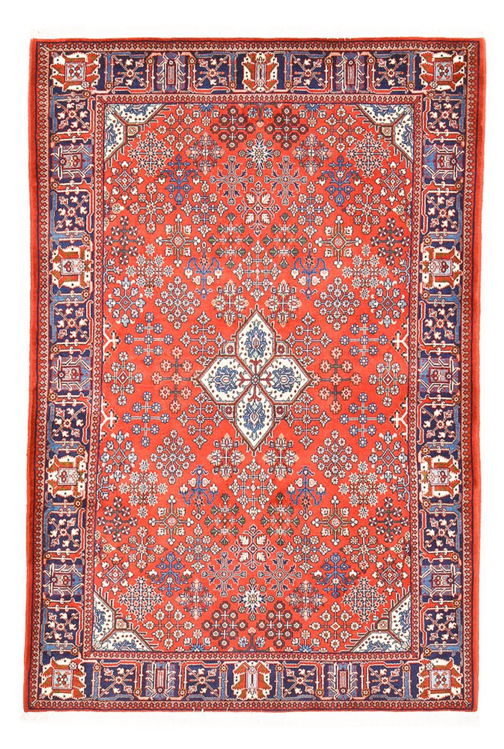 Alfombra persa - Nómada - 200 x 133 cm - rojo claro