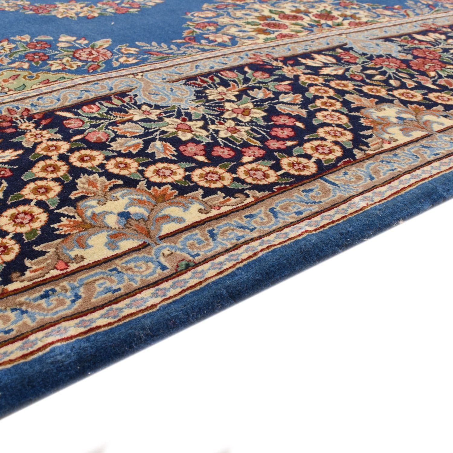 Alfombra persa - Real - 295 x 220 cm - azul