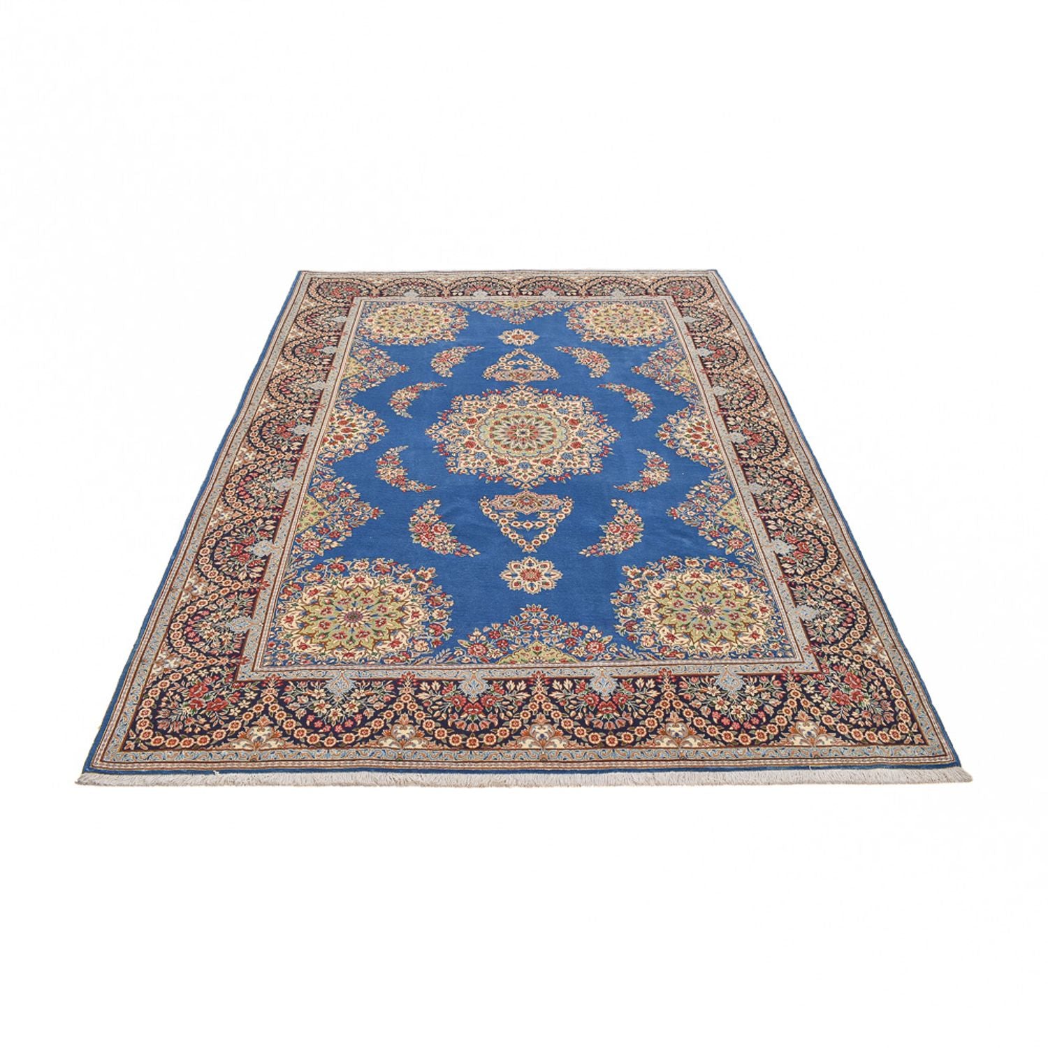 Alfombra persa - Real - 295 x 220 cm - azul