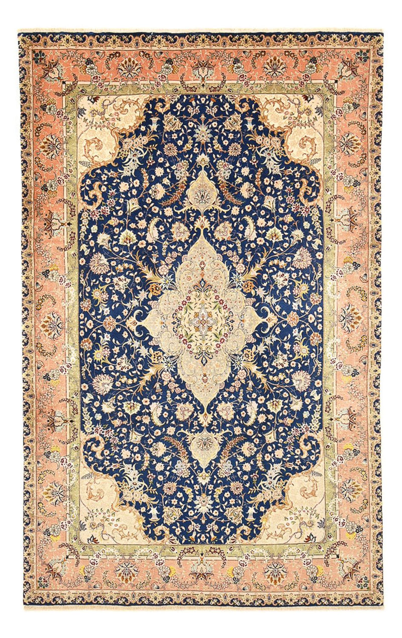 Alfombra Persa - Tabriz - Real - 304 x 189 cm - azul oscuro