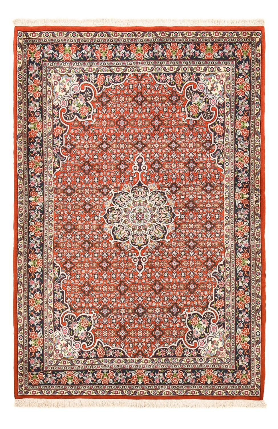 Alfombra persa - Bidjar - 217 x 142 cm - rojo claro