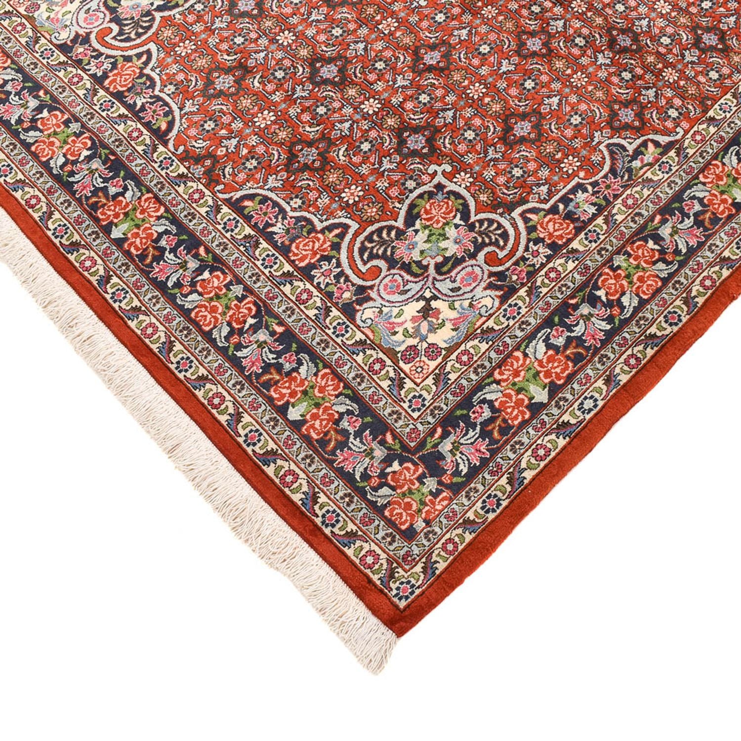 Alfombra persa - Bidjar - 217 x 142 cm - rojo claro