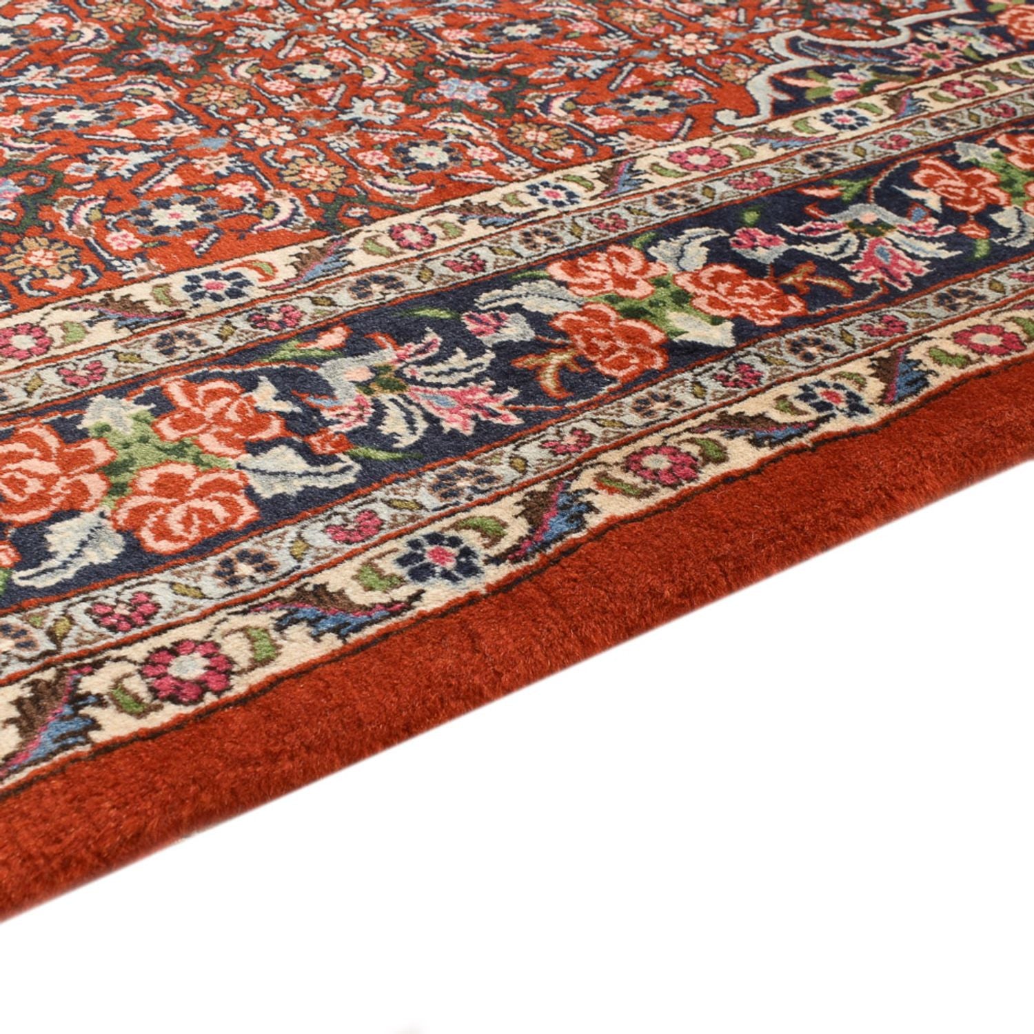 Alfombra persa - Bidjar - 217 x 142 cm - rojo claro