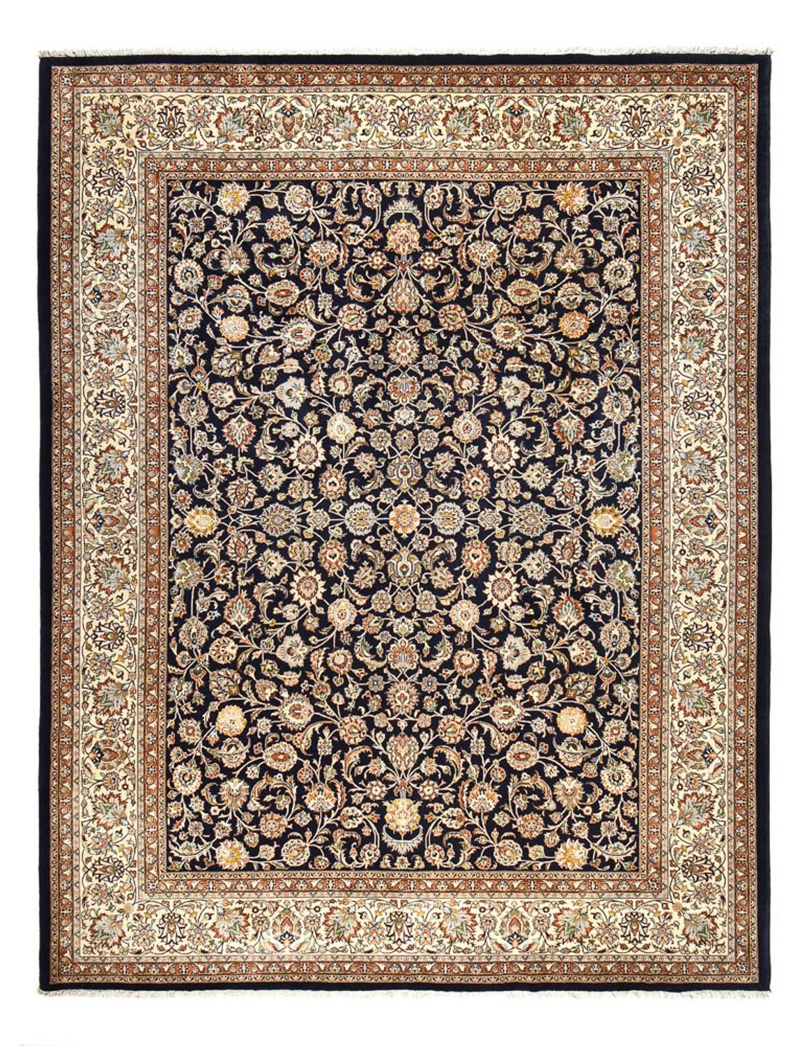 Alfombra persa - Clásica - Real - 396 x 300 cm - azul oscuro