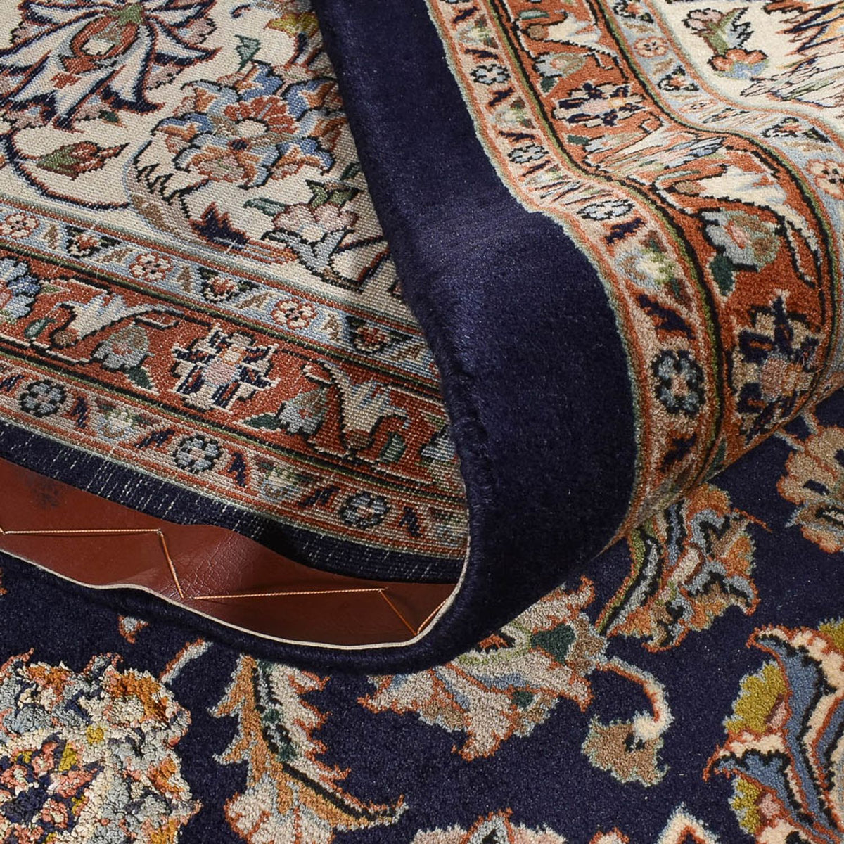 Alfombra persa - Clásica - Real - 396 x 300 cm - azul oscuro