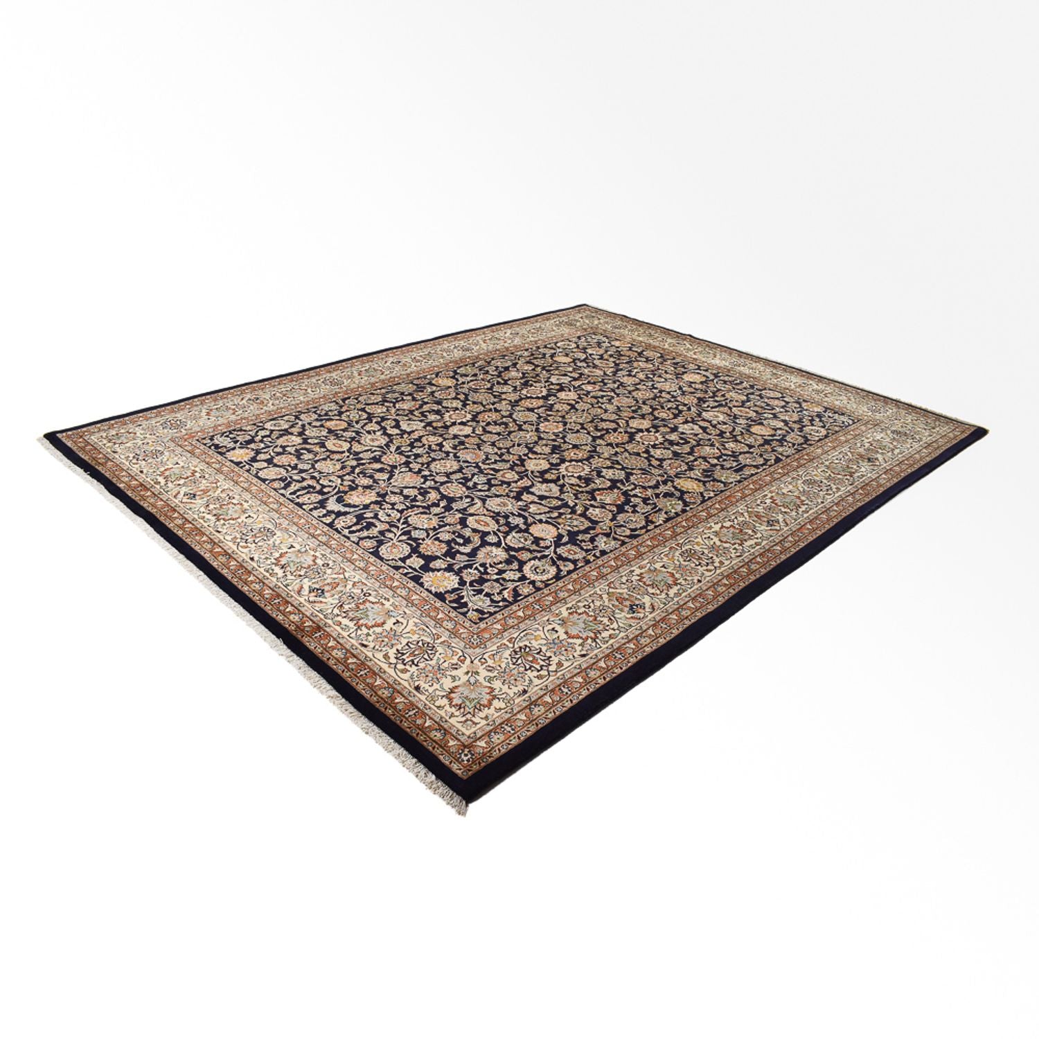 Alfombra persa - Clásica - Real - 396 x 300 cm - azul oscuro