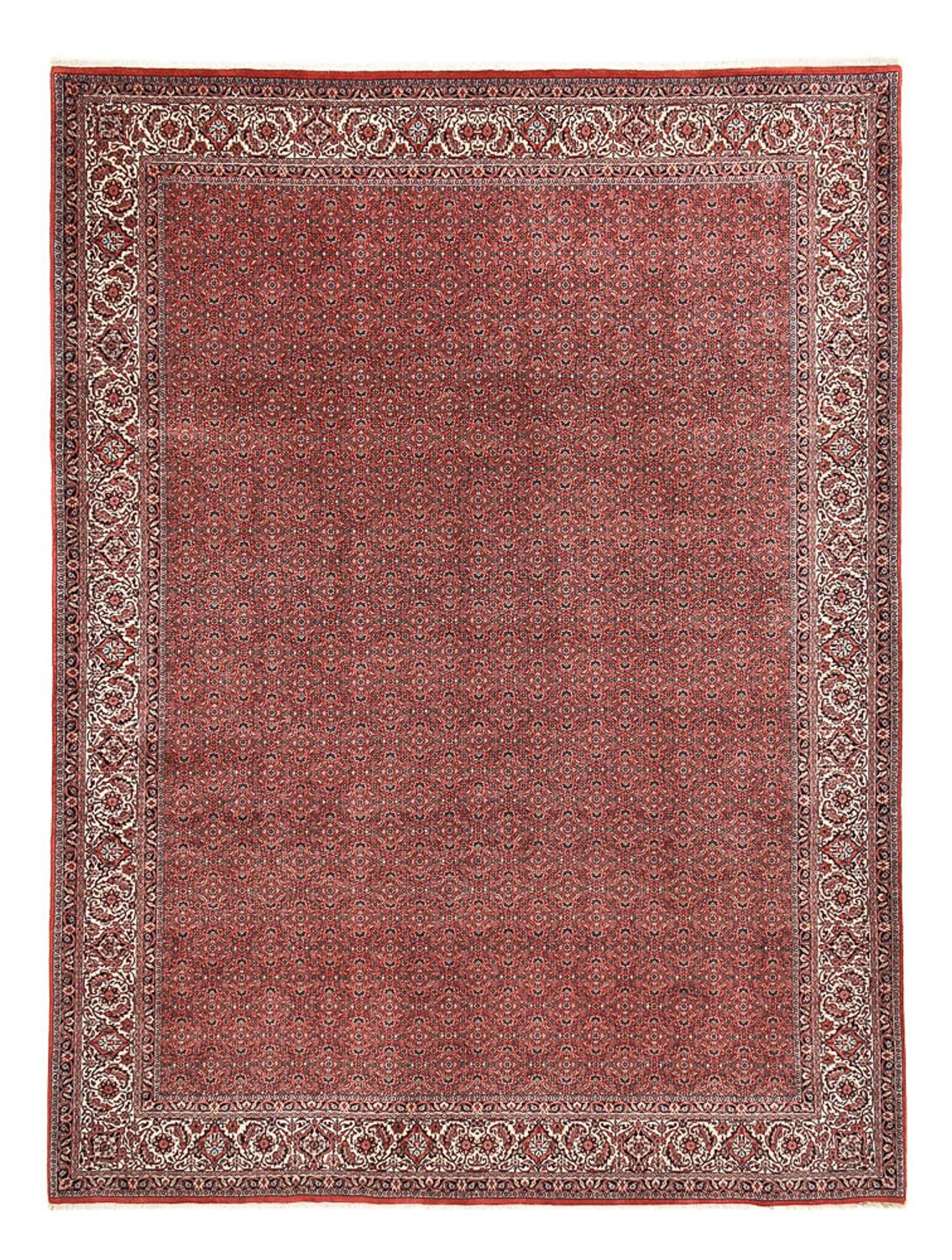 Alfombra persa - Bidjar - 392 x 300 cm - rojo burdeos