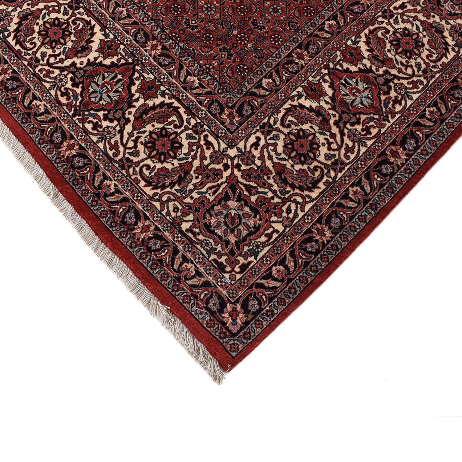 Alfombra persa - Bidjar - 392 x 300 cm - rojo burdeos
