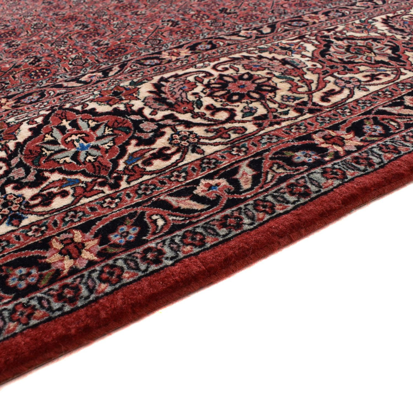 Alfombra persa - Bidjar - 392 x 300 cm - rojo burdeos