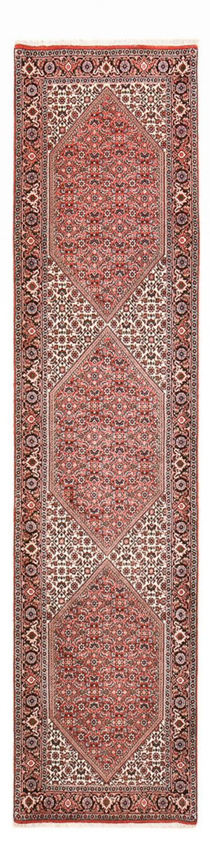 Alfombra de pasillo Alfombra persa - Bidjar - 298 x 72 cm - óxido