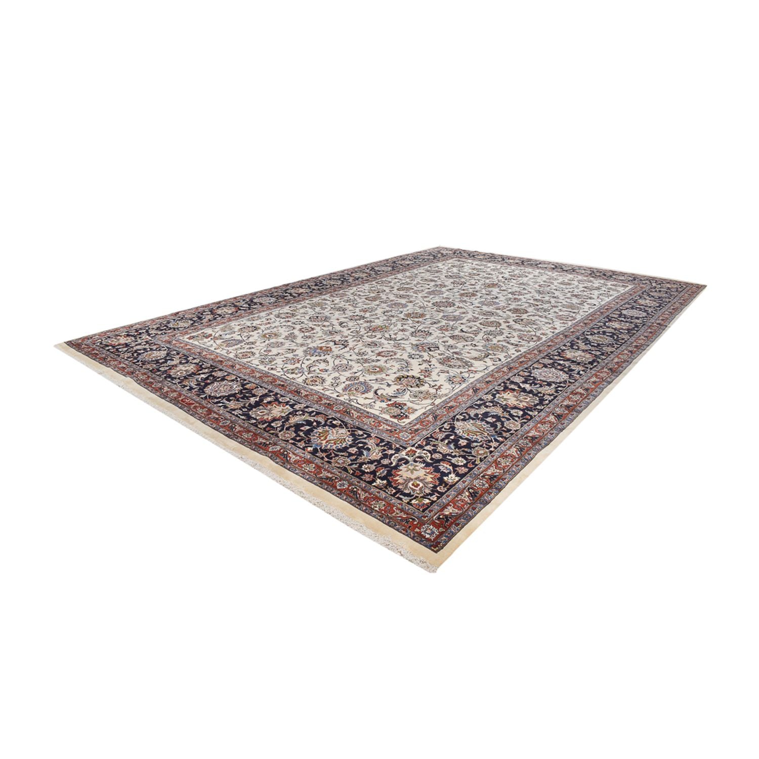 Alfombra persa - Clásica - Real - 575 x 394 cm - crema