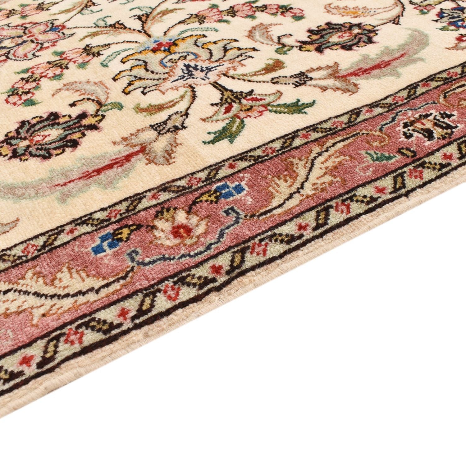 Alfombra de pasillo Alfombra Persa - Tabriz - Real - 286 x 70 cm - beige