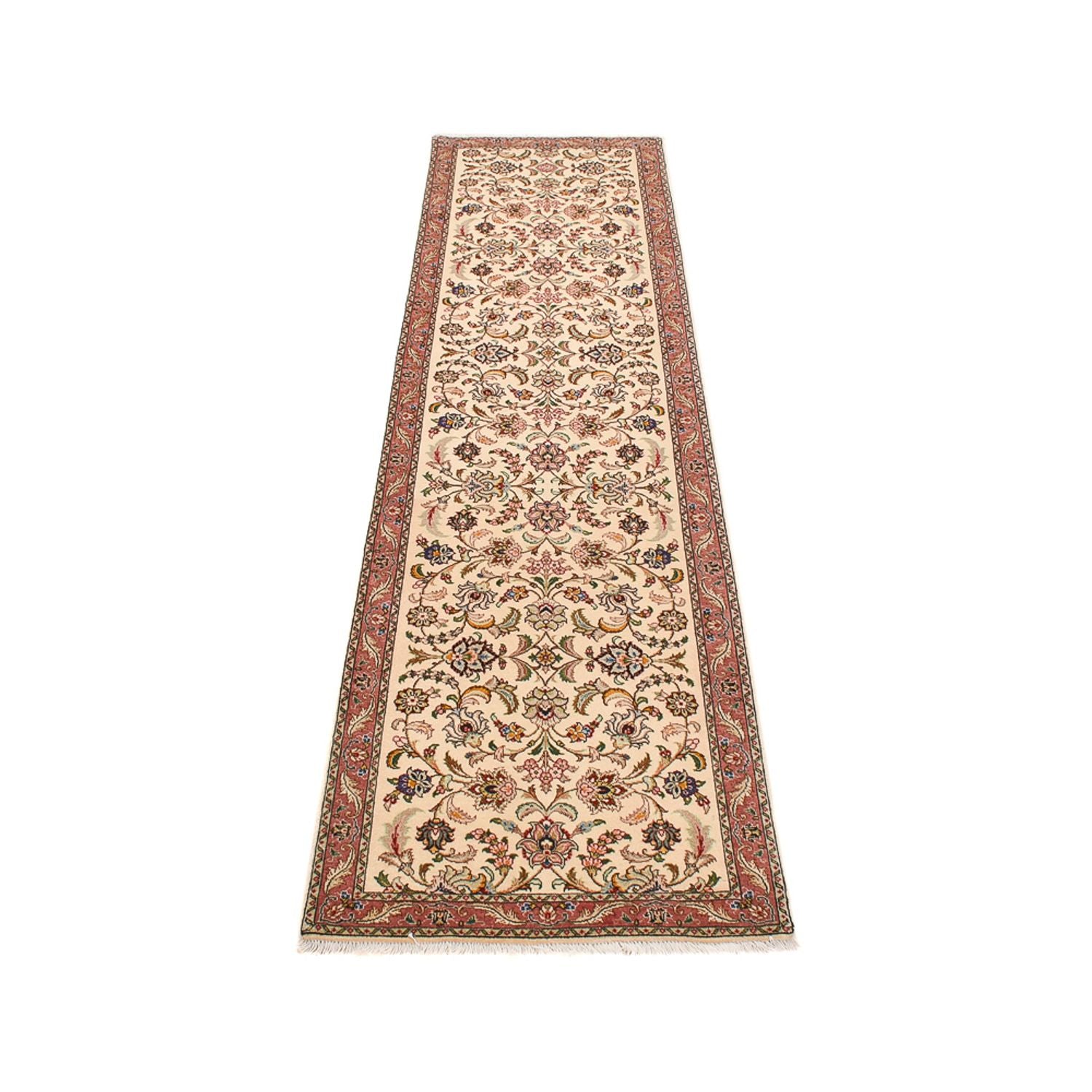 Alfombra de pasillo Alfombra Persa - Tabriz - Real - 286 x 70 cm - beige