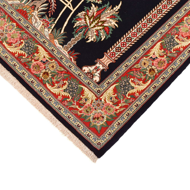 Alfombra Persa - Ghom - Royal - 218 x 135 cm - azul oscuro