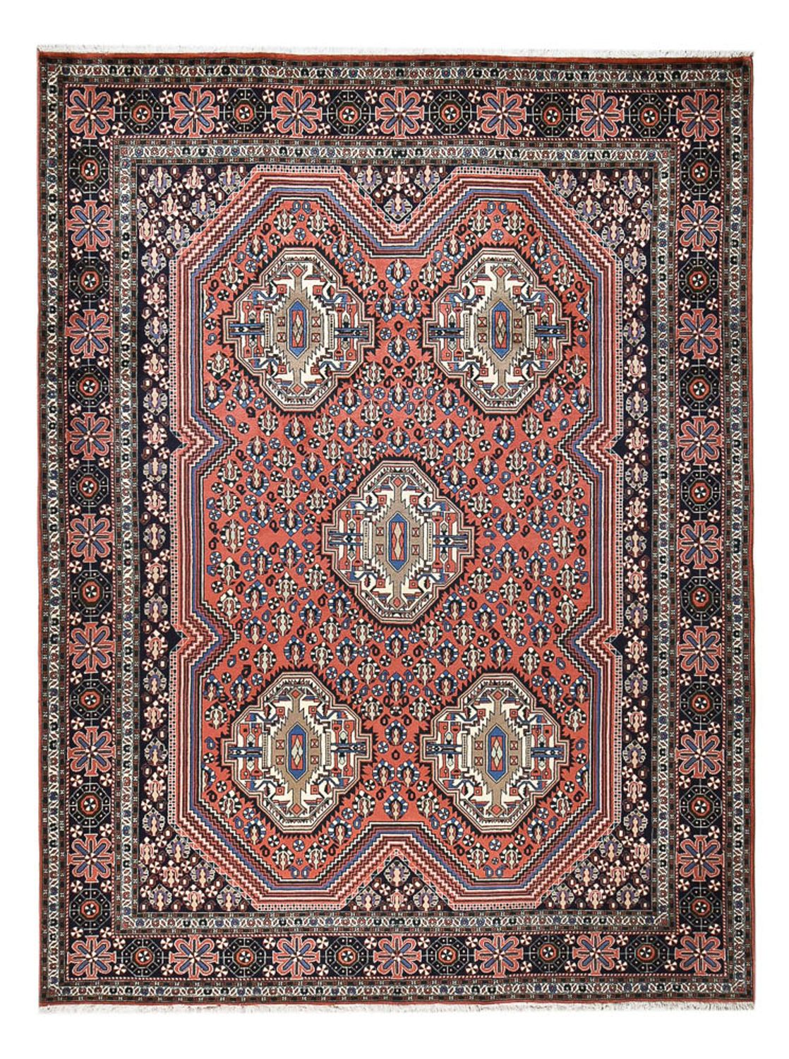 Alfombra persa - Nómada - 343 x 247 cm - rojo claro