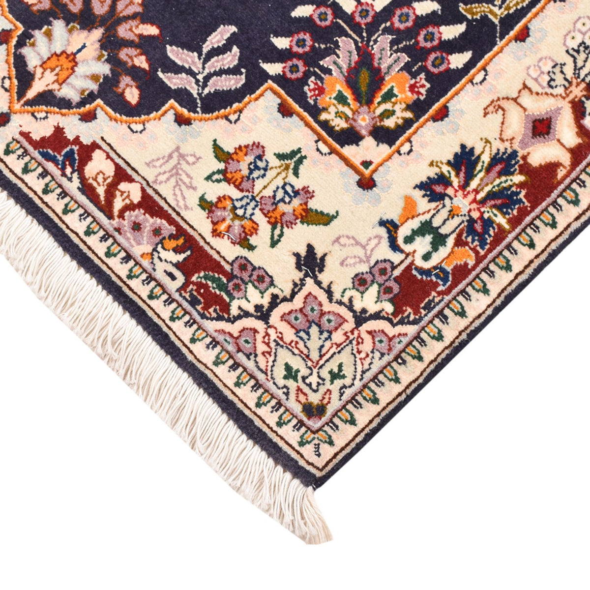 Alfombra Persa - Tabriz - Real - 90 x 60 cm - azul oscuro