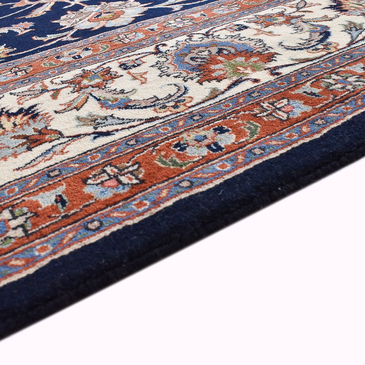 Alfombra persa - Clásica - Real - 342 x 243 cm - azul oscuro