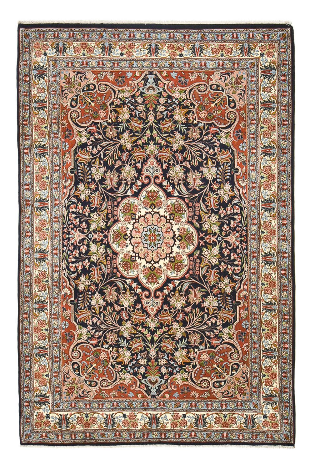 Alfombra persa - Bidjar - 304 x 200 cm - azul oscuro