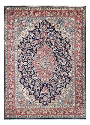 Alfombra persa - Clásica - Real - 408 x 300 cm - azul oscuro