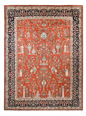 Alfombra persa - Clásica - Real - 398 x 298 cm - rojo