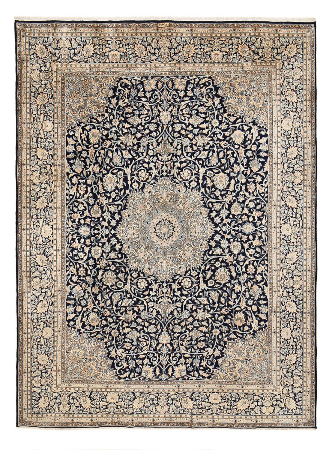Alfombra persa - Real - 402 x 285 cm - azul oscuro