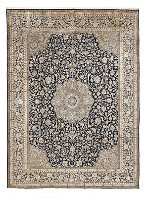 Alfombra persa - Real - 402 x 285 cm - azul oscuro