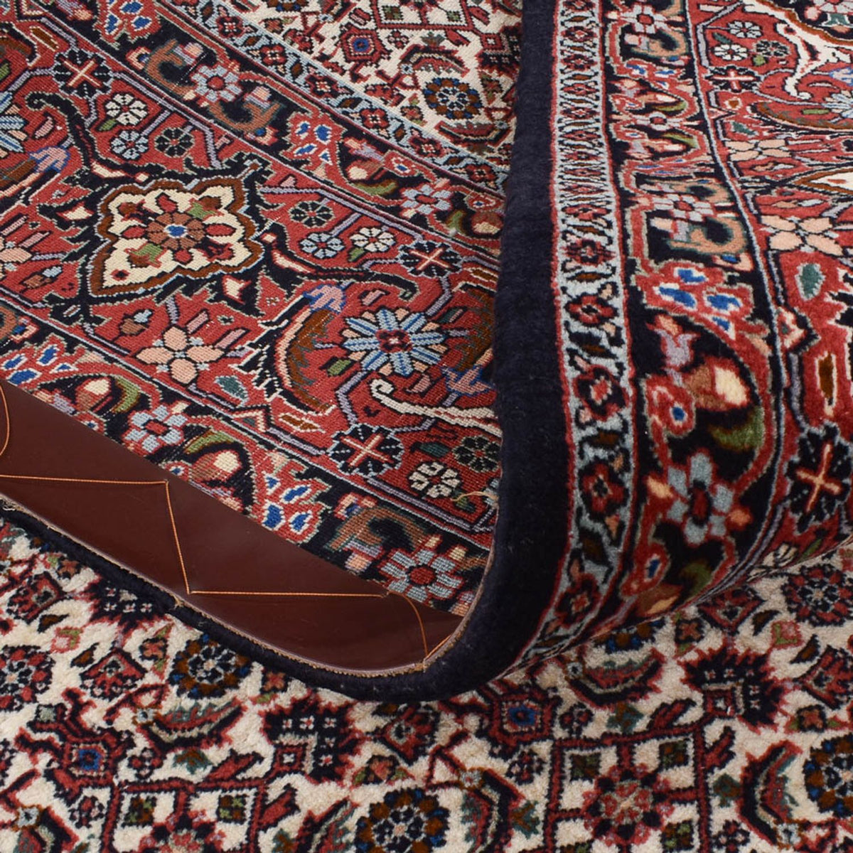 Alfombra de pasillo Alfombra persa - Bidjar - 494 x 204 cm - óxido