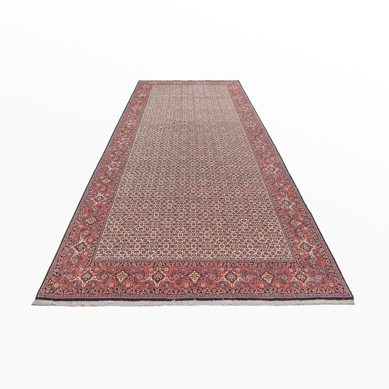 Alfombra de pasillo Alfombra persa - Bidjar - 494 x 204 cm - óxido