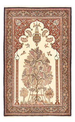 Alfombra Persa - Ghom - Royal - 204 x 132 cm - beige