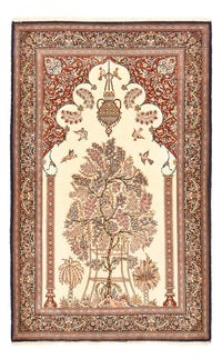 Alfombra Persa - Ghom - Royal - 204 x 132 cm - beige