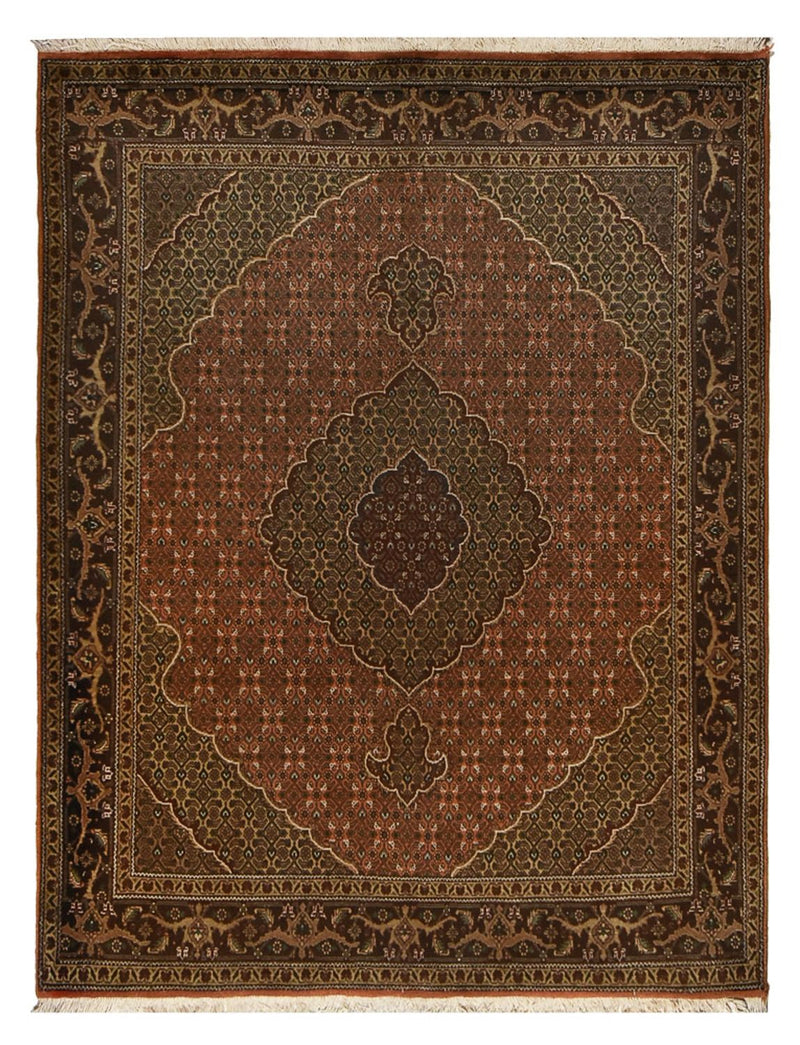 Alfombra Persa - Tabriz - Real - 198 x 152 cm - rojo claro