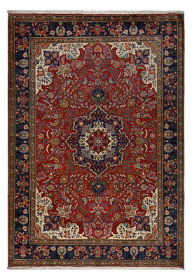 Alfombra persa - Tabriz - 290 x 203 cm - rojo burdeos