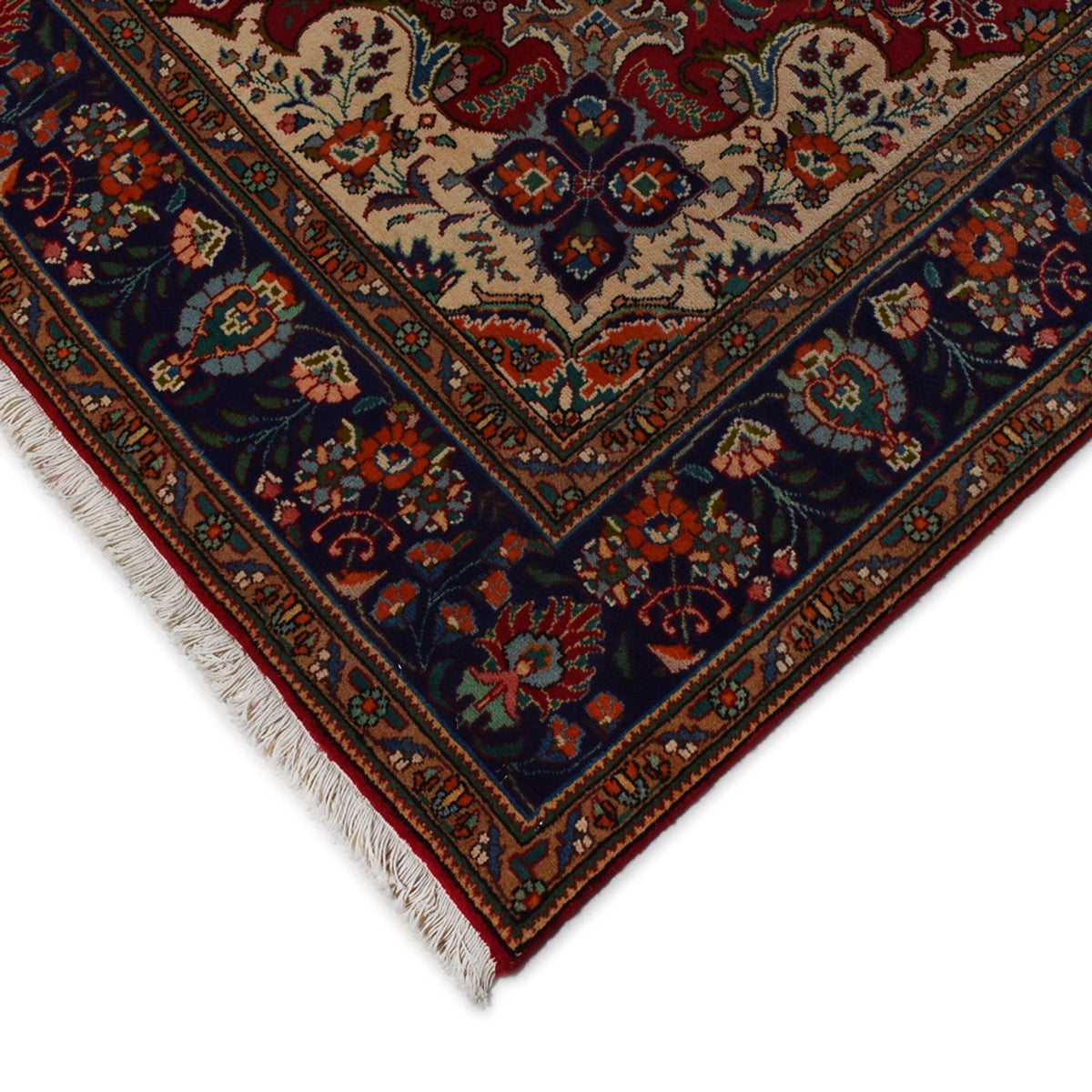 Alfombra persa - Tabriz - 290 x 203 cm - rojo burdeos