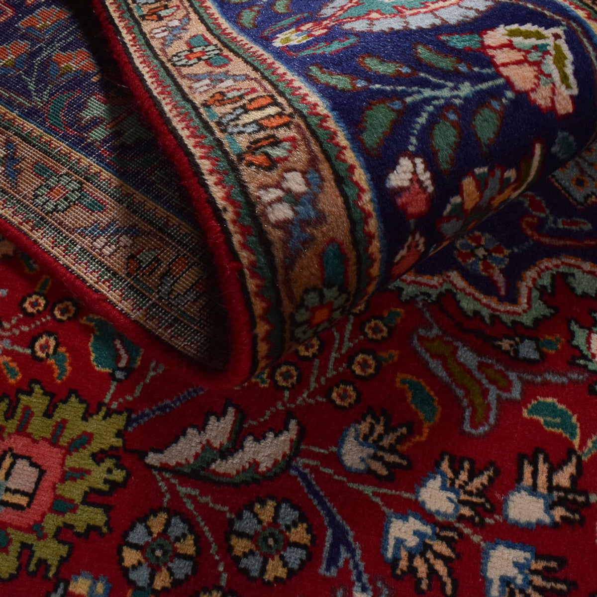 Alfombra persa - Tabriz - 290 x 203 cm - rojo burdeos